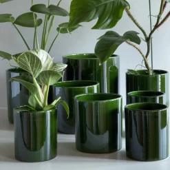Romeo GLAZED blomsterpotte, emerald green