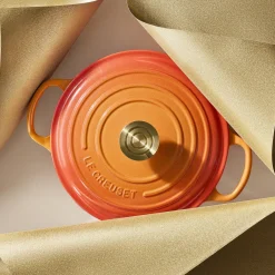 Rund støåejern Jubileumsgryte Ø 24 cm, flamme dorée
