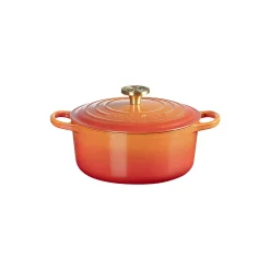 Rund støåejern Jubileumsgryte Ø 24 cm, flamme dorée