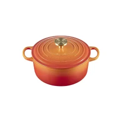 Rund støåejern Jubileumsgryte Ø 24 cm, flamme dorée