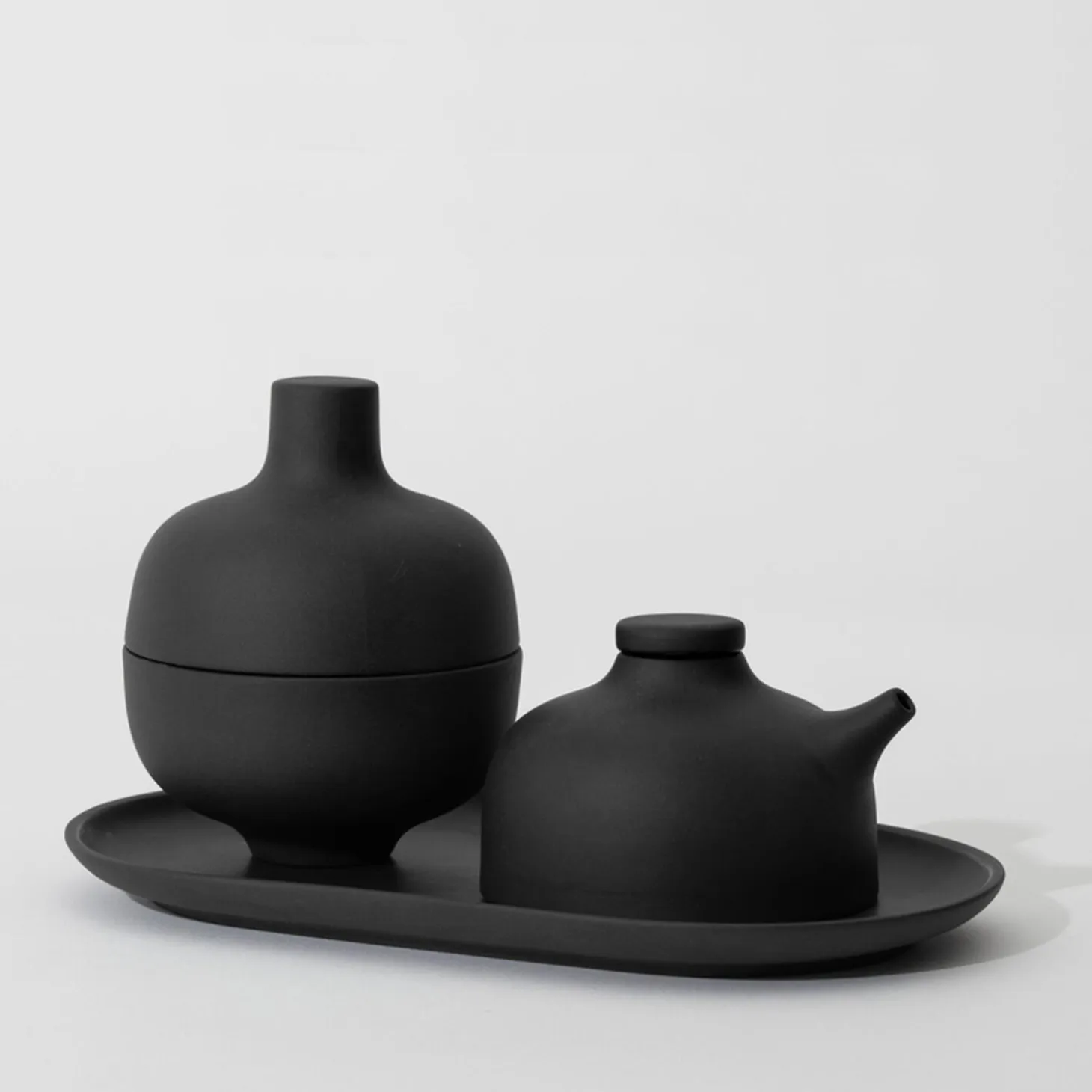 Sand Secrets Oval Plate, black clay