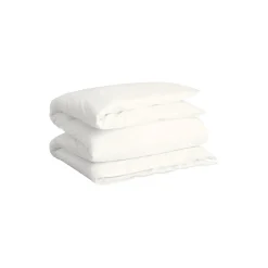 Satin dynetrekk, white