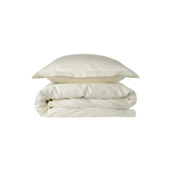 Satinvevet dynetrekk, beige