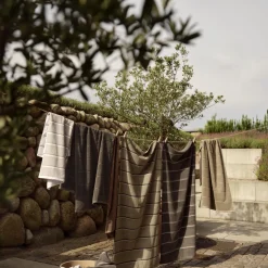 Sauna håndkle, eucalypt/olive green/softgrey