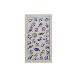Seashell Print strandhåndkle, faded beige