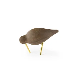Shorebird small, walnut/brass
