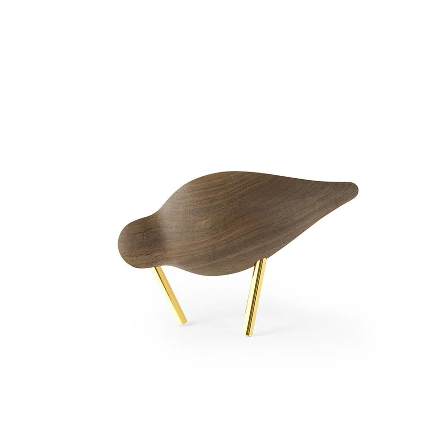 Shorebird small, walnut/brass