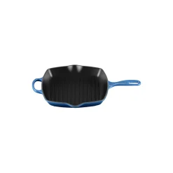 Signature støpejern kvadratisk grillpanne 26 cm, azure