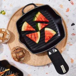 Signature støpejern kvadratisk grillpanne 26 cm, matte black