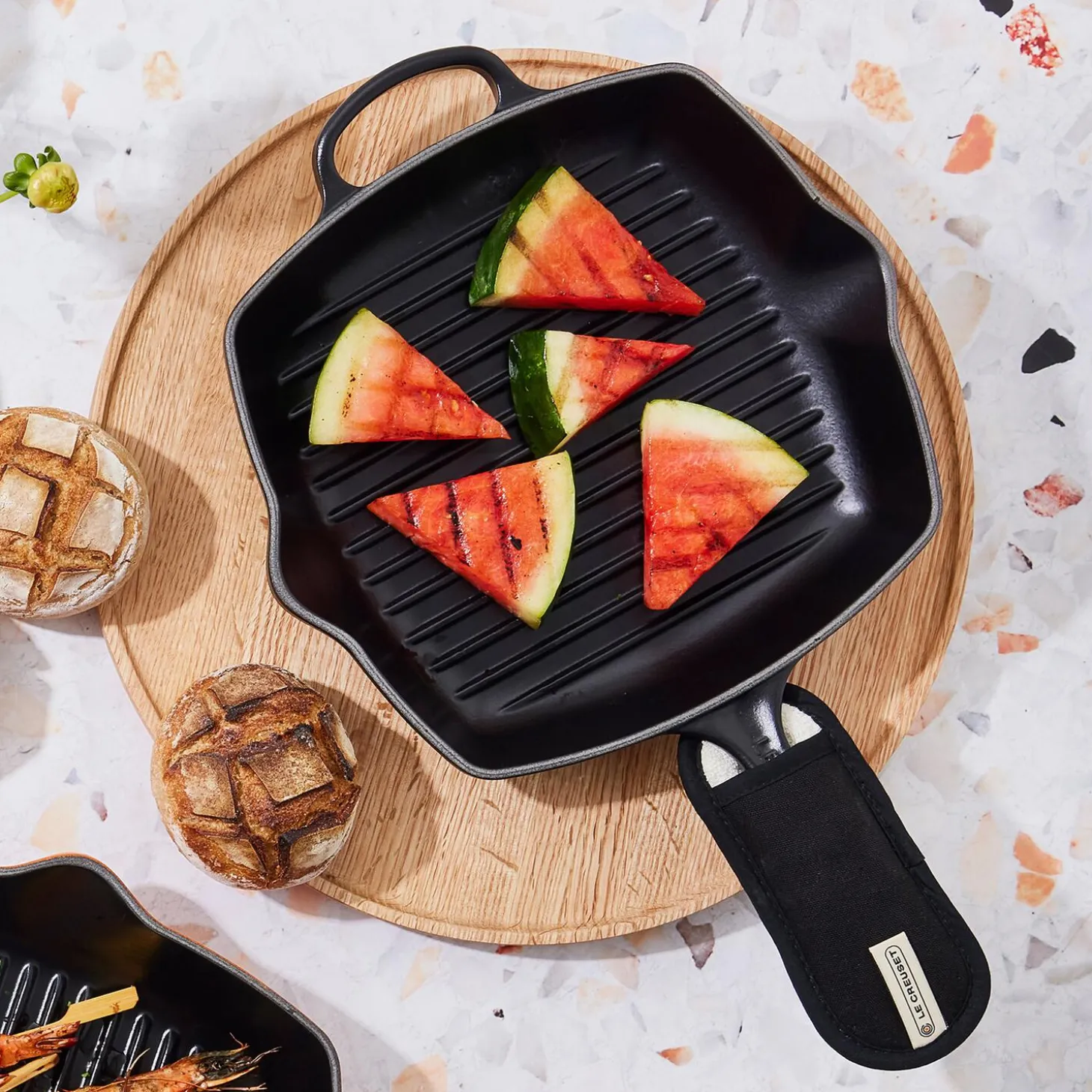 Signature støpejern kvadratisk grillpanne 26 cm, matte black