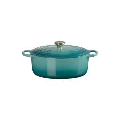 Signature støpejern oval gryte Ø 31 cm, bleu riviera