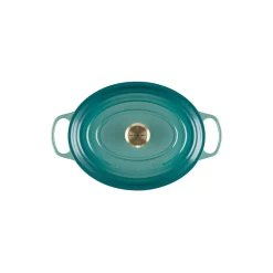 Signature støpejern oval gryte Ø 31 cm, bleu riviera