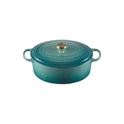 Signature støpejern oval gryte Ø 31 cm, bleu riviera