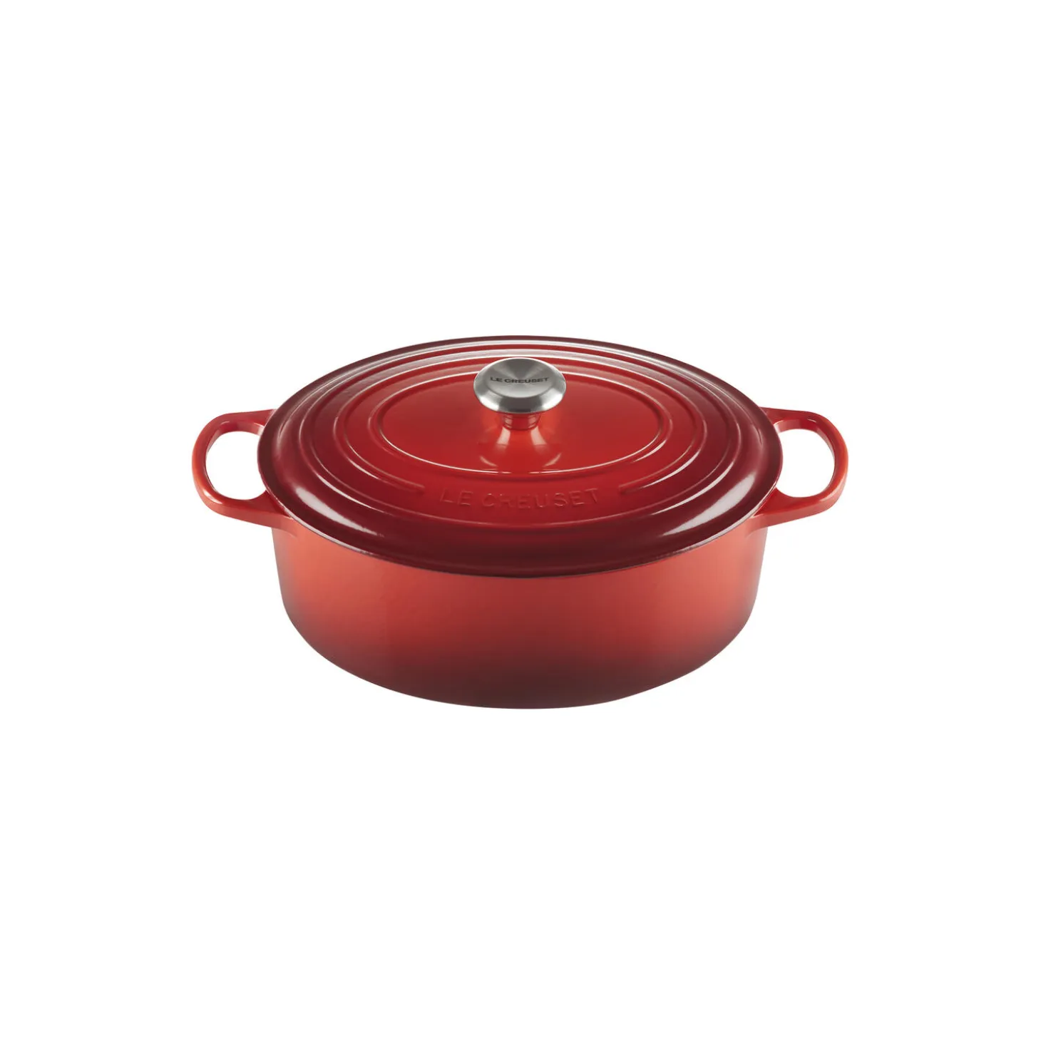 Signature støpejern oval gryte Ø 31 cm, cerise