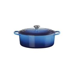 Signature støpejern oval gryte Ø 31 cm, azure