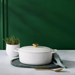 Signature støpejern oval gryte Ø 31 cm, white