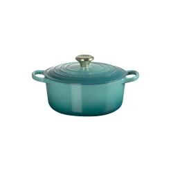 Signature støpejern rund gryte Ø 24 cm, bleu riviera
