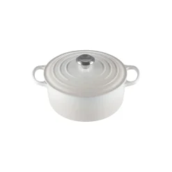 Signature støpejern rund gryte Ø 24 cm, meringue