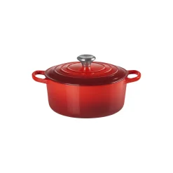 Signature støpejern rund gryte Ø 24 cm, cerise