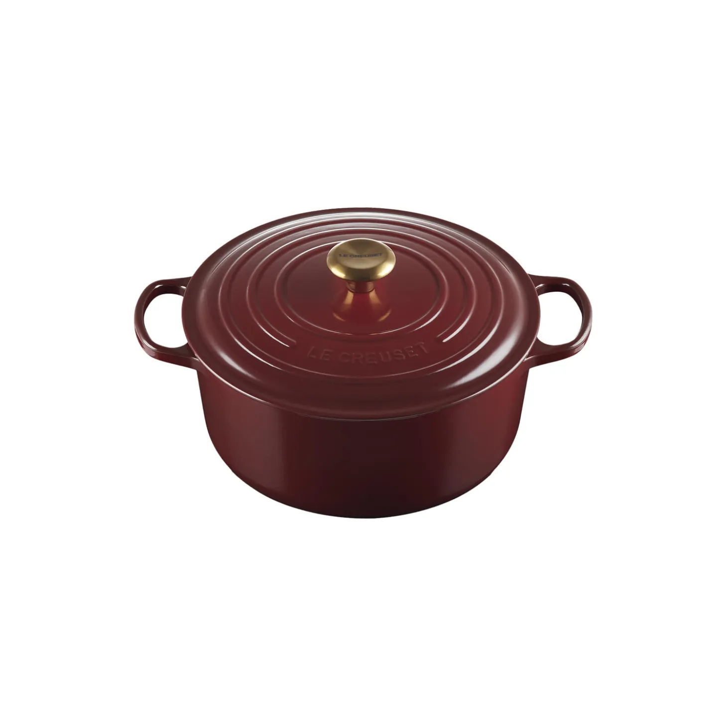 Signature støpejern rund gryte Ø 28 cm, garnet
