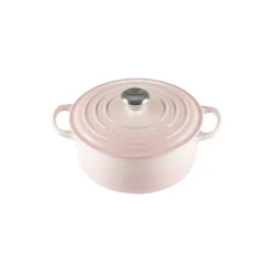Signature støpejern rund gryte Ø 20 cm, shell pink