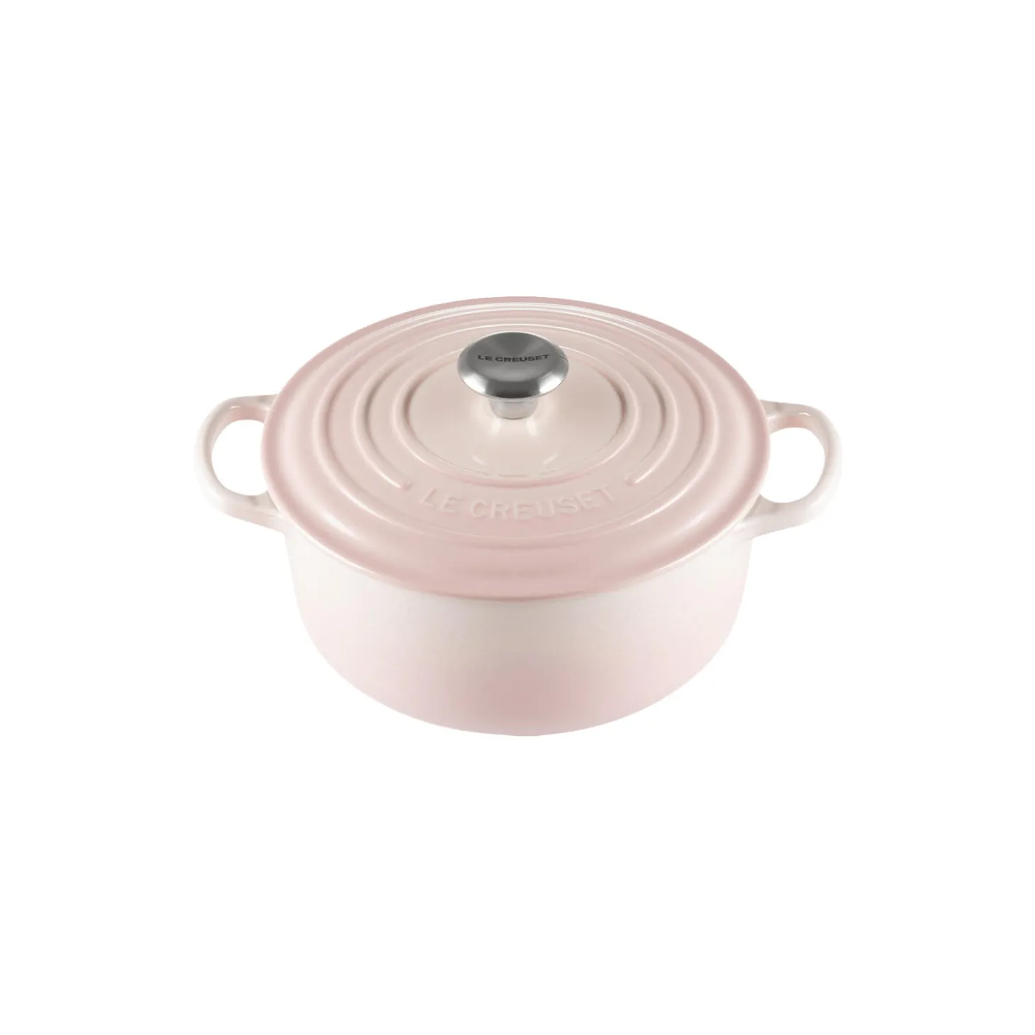 Signature støpejern rund gryte Ø 20 cm, shell pink