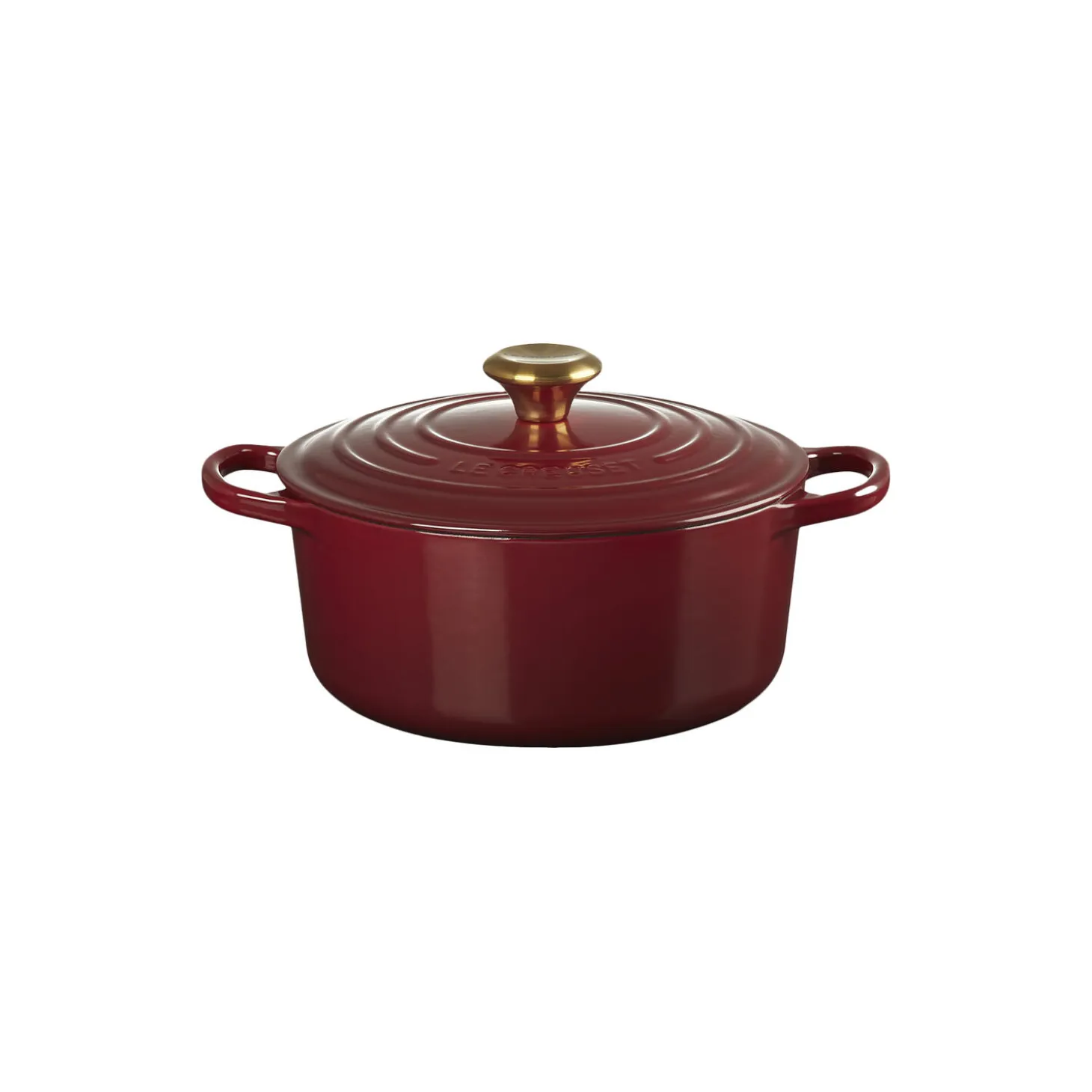 Signature støpejern rund gryte Ø 24 cm, garnet