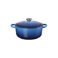 Signature støpejern rund gryte Ø 20 cm, azure blue
