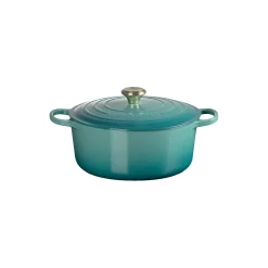 Signature støpejern rund gryte Ø 28 cm, bleu riviera