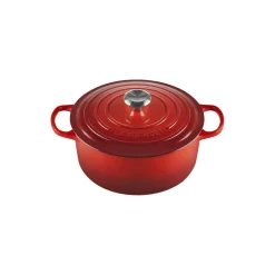 Signature støpejern rund gryte Ø 26 cm, cerise