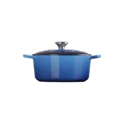 Signature støpejern rund gryte Ø 24 cm, azure blue