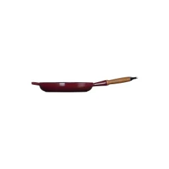 Signature støpejern stekepanne med trehåndtak Ø 28 cm, garnet