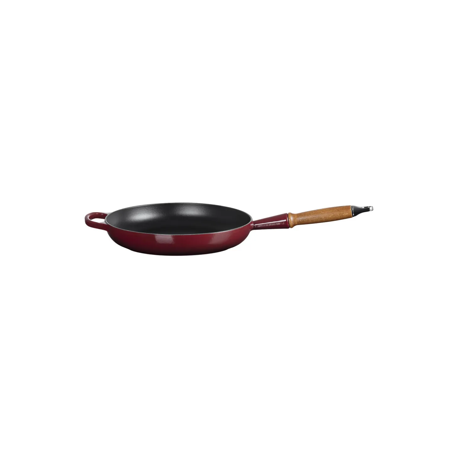 Signature støpejern stekepanne med trehåndtak Ø 28 cm, garnet