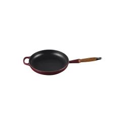 Signature støpejern stekepanne med trehåndtak Ø 28 cm, garnet