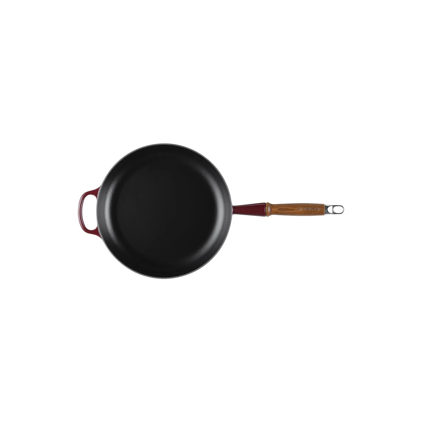 Signature støpejern stekepanne med trehåndtak Ø 28 cm, garnet