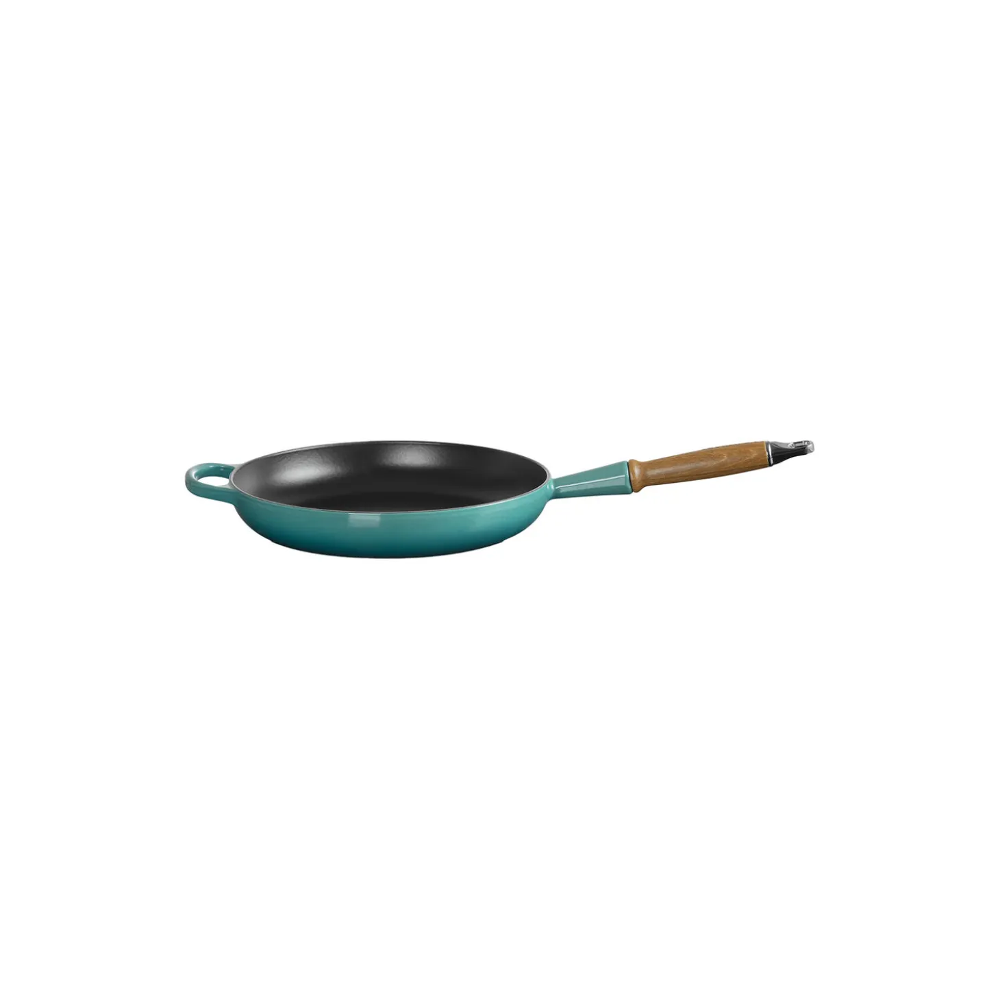 Signature støpejern stekepanne med trehåndtak Ø 28 cm, bleu riviera