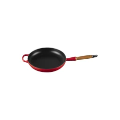 SIgnature støpejern stekepanne med trehåndtak Ø 28 cm, cerise