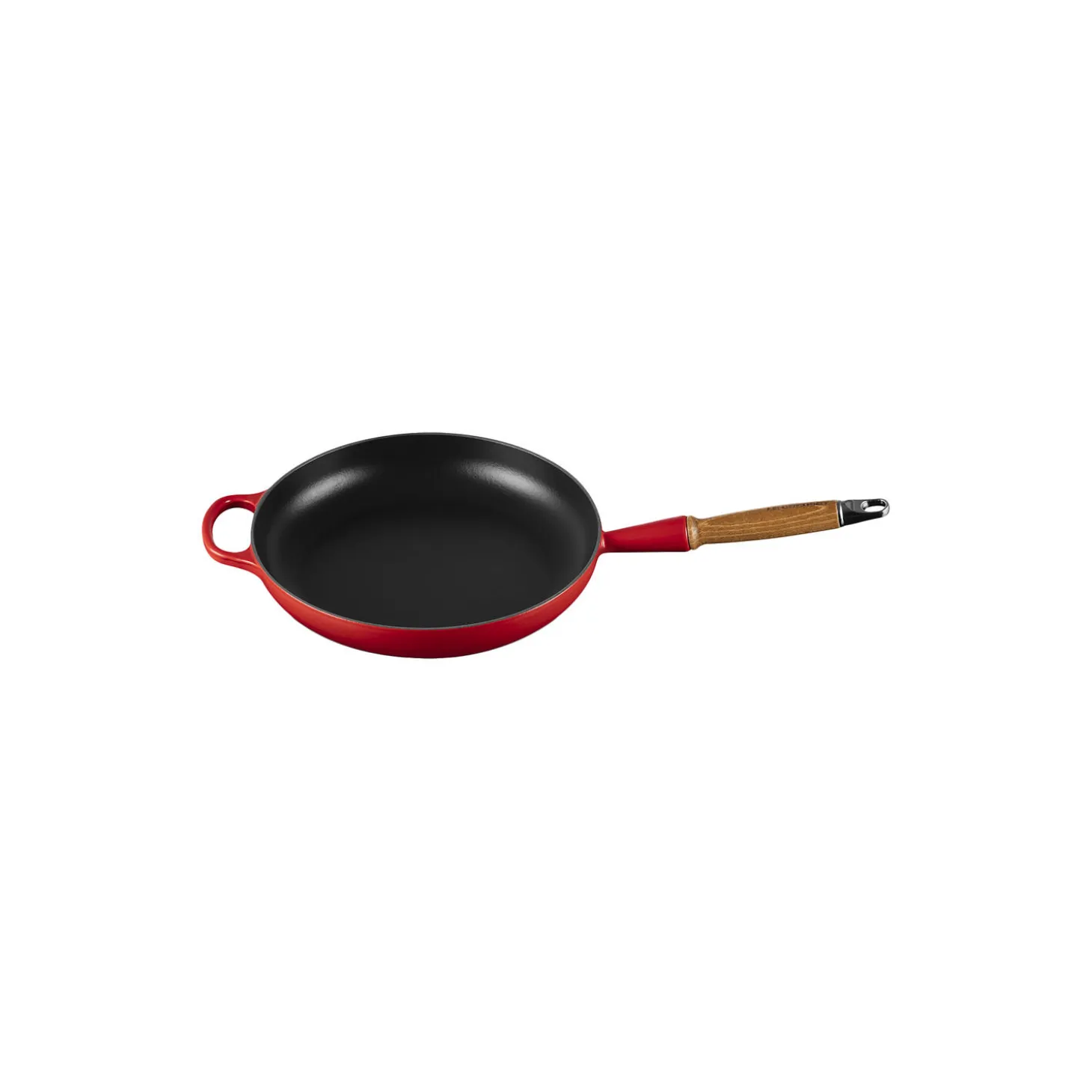 SIgnature støpejern stekepanne med trehåndtak Ø 28 cm, cerise