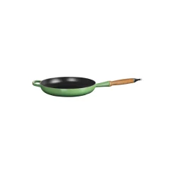 Signature støpejern stekepanne med trehåndtak Ø 28 cm, bamboo green