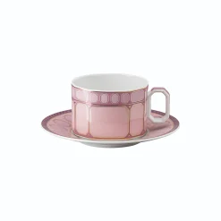 Signum tekopp med underkopp lav, rose