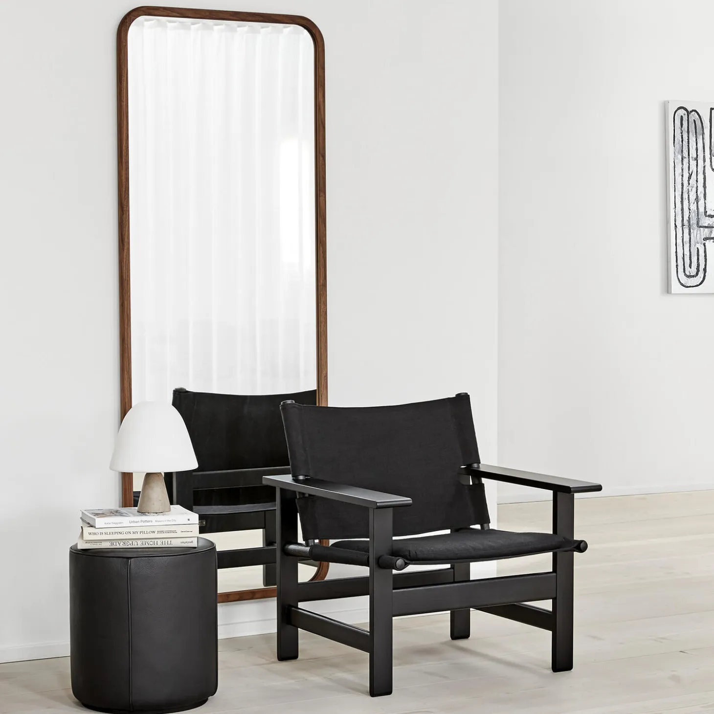 Silhouette speil 70x180 cm, oljet valnøtt