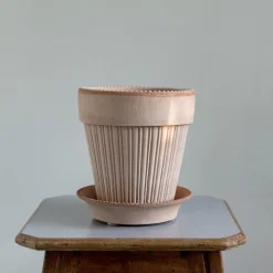 Simona RAW Ø 16 cm krukke med underfat, rosa