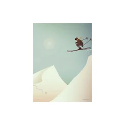 Skiing plakat, 50x70 cm