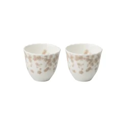 Slåpeblom rosa kopp uten hank 2-pakk, white/pink