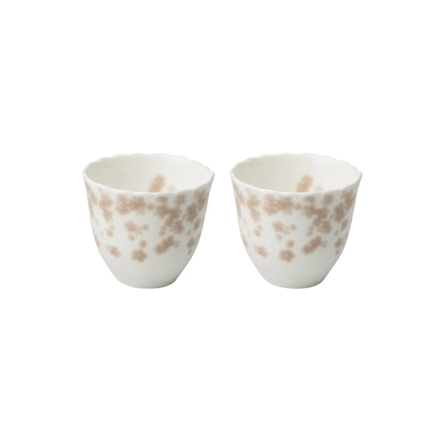 Slåpeblom rosa kopp uten hank 2-pakk, white/pink