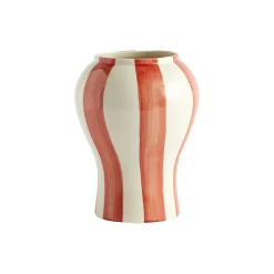 Sobremesa stripe vase, rød