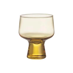 Solare glass på fot 2 pk, ildgul