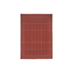 Square pledd, rusty red