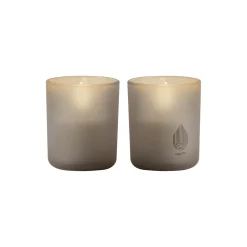 Stearinlys i glass 2-pk, sandstone