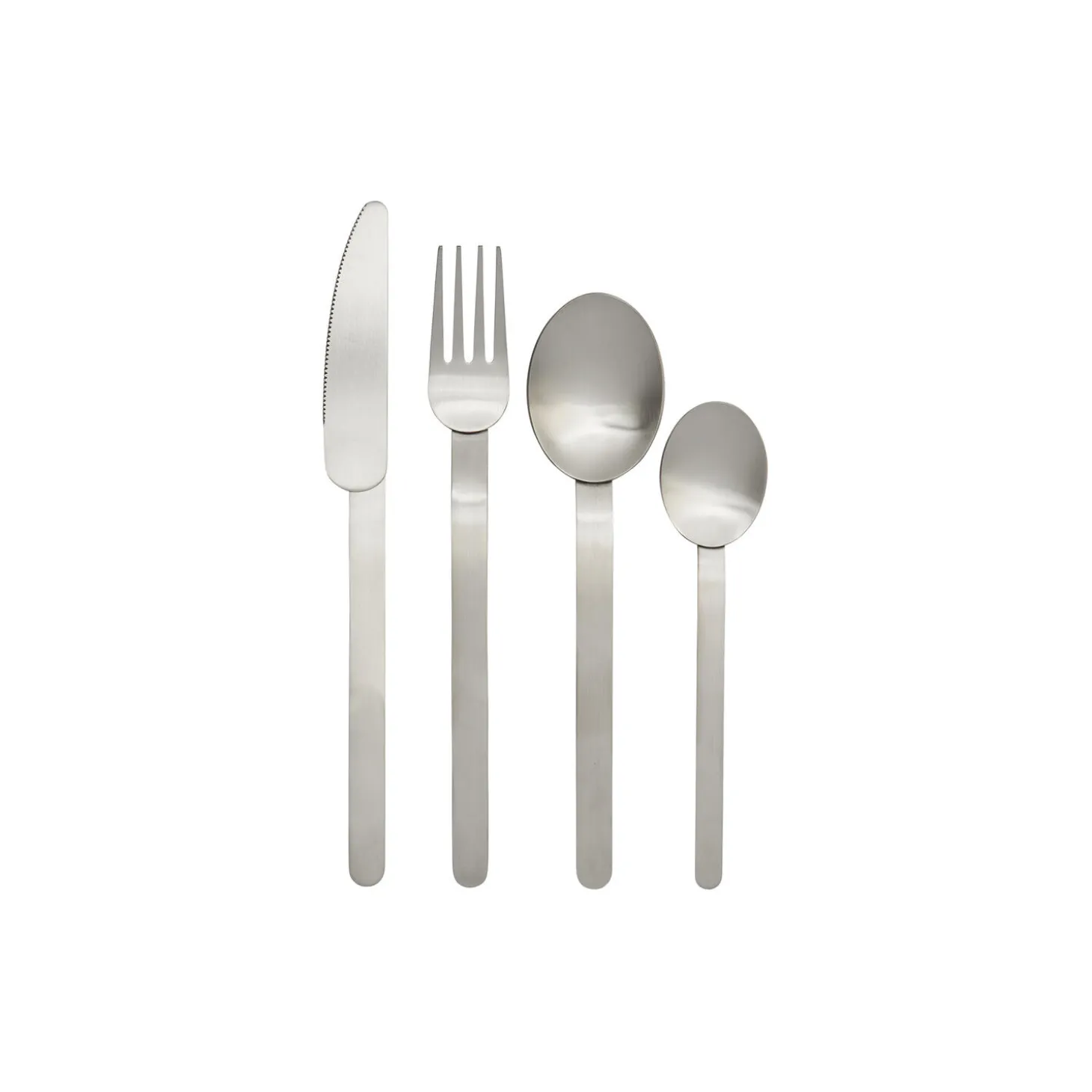 Stelo Bestikksett med 4, brushed stainless steel